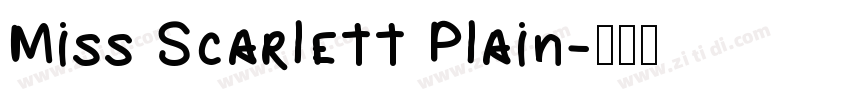 Miss Scarlett Plain字体转换